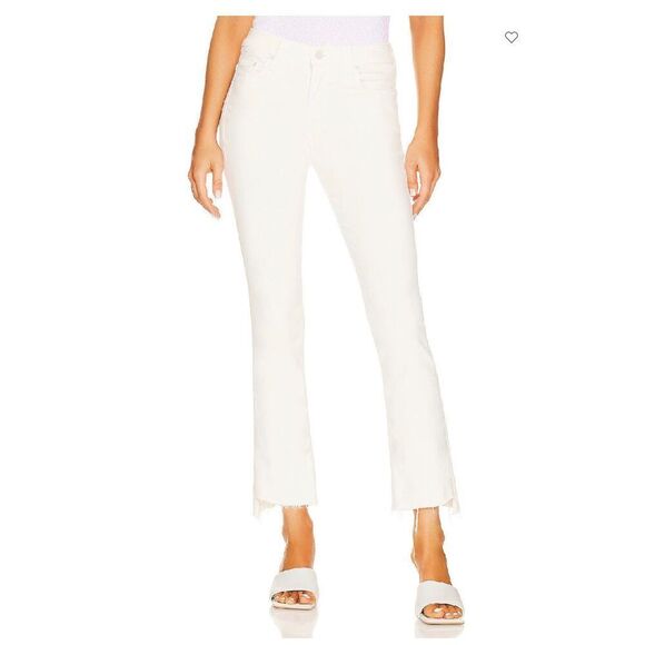 Mother The Insider Crop Step Fray in Cream Puffs Size 25 - Picture 1 of 12